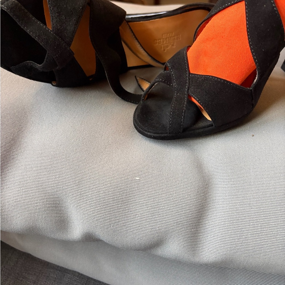 Hermes Black Suede